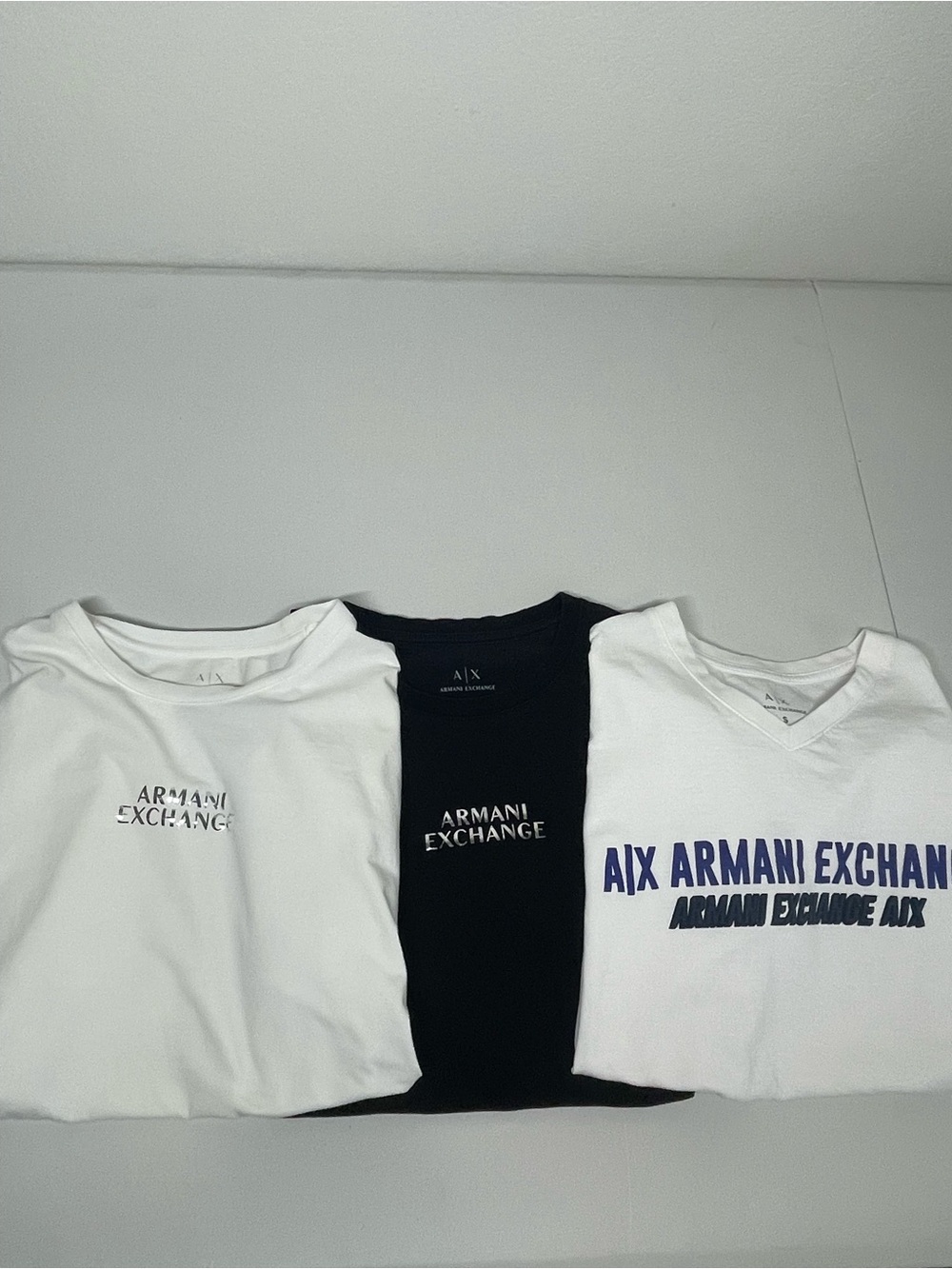 Lot of 3 Armani Exchange Men's Graphic Logo T-Shirt Bundle 3 Pack - Size S